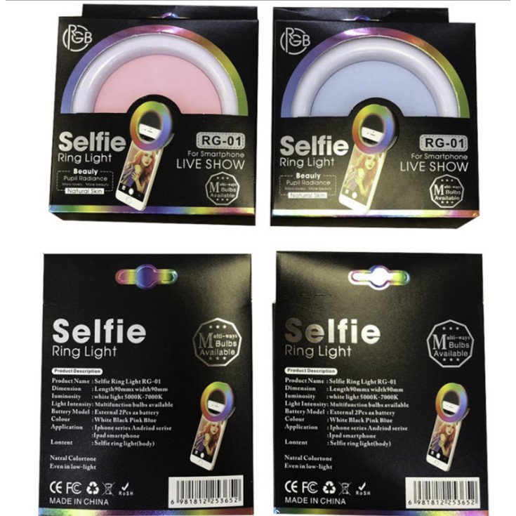 Đèn Chụp Ảnh Quay Video Tự Sướng 9 Màu RGB -  Đèn Selfie Làm Tiktok Video Cực Xinh Hot 2023 MIGU.VN