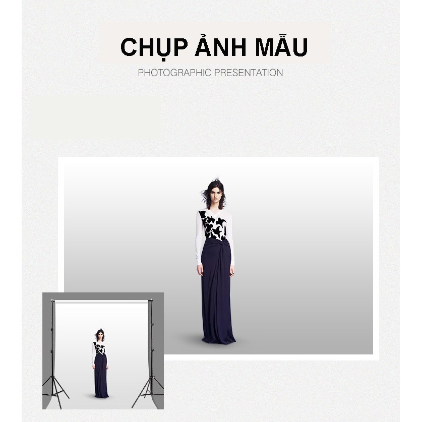 Khung giá treo phông nền di động chữ U chụp ảnh, quay video lookbook, ảnh cưới, livestream KT 2x2m (tặng kẹp, túi đựng )