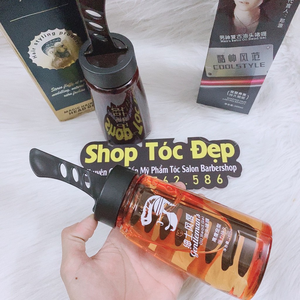 Gel vuốt tóc kèm lược Keo tóc keo vuốt tóc nam cao cấp chai 280ml kèm lược tiện dụng