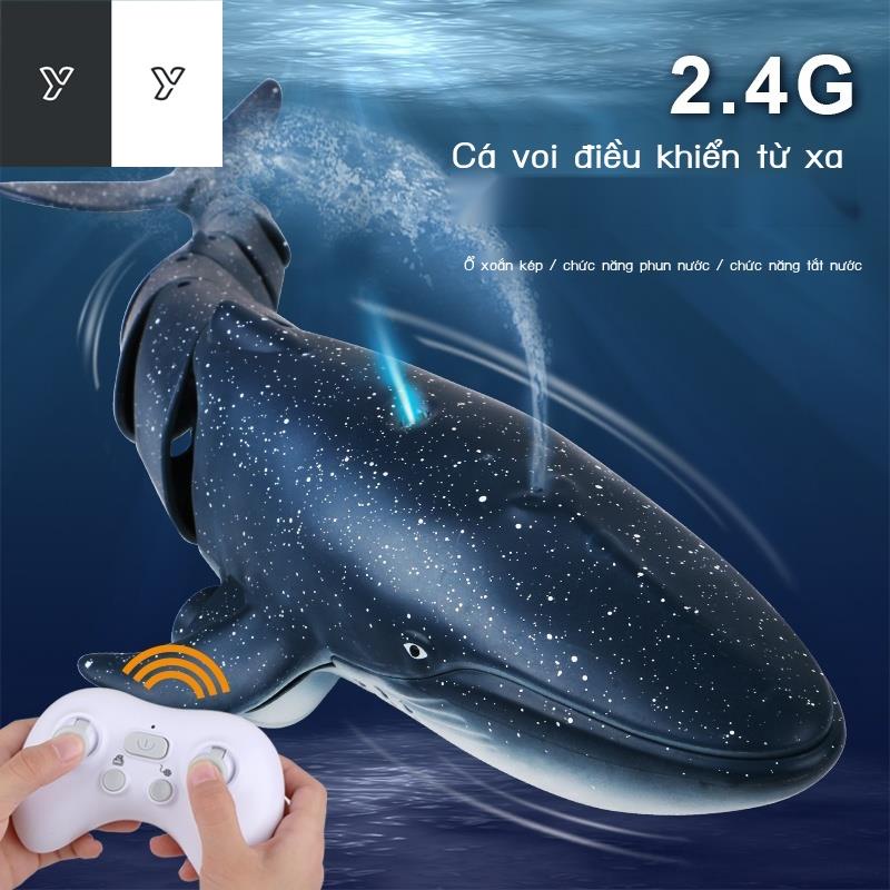 ✲♙○Cá mập sạc điều khiển từ xa có thể được phóng xuống nước để mô phỏng hình tàu thuyền của cậu bé đồ chơi trẻ em đang đ