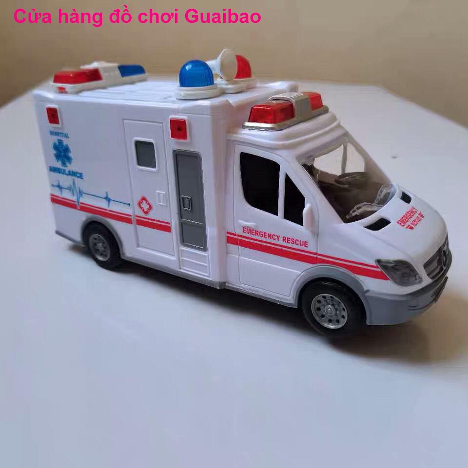 Xe cứu thương trẻ em 120 bé trai và gái mô phỏng ô tô đa năng 110 cảnh sát hình lửa đồ chơi
