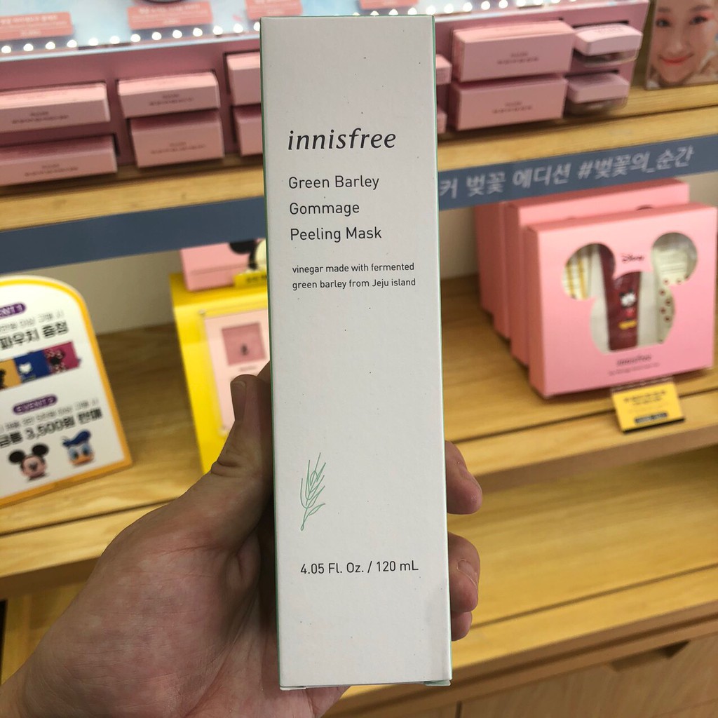 Mặt nạ tẩy tế bào chết dạng gommage từ lúa mạch Innisfree Green Barley Gommage Peeling Mask 120ml