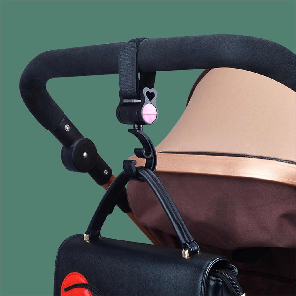 Móc Treo Đồ Chịu Lực 20kg Xoay 360 Độ Gắn Xe Đẩy Em Bé Tiện Dụng