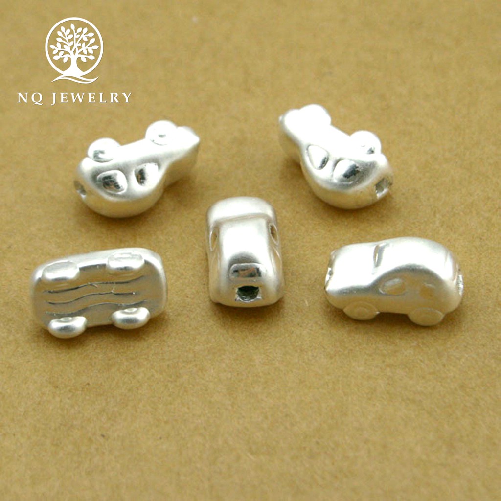 Charm bạc mô hình 3D xe hơi xỏ ngang - NQ Jewelry