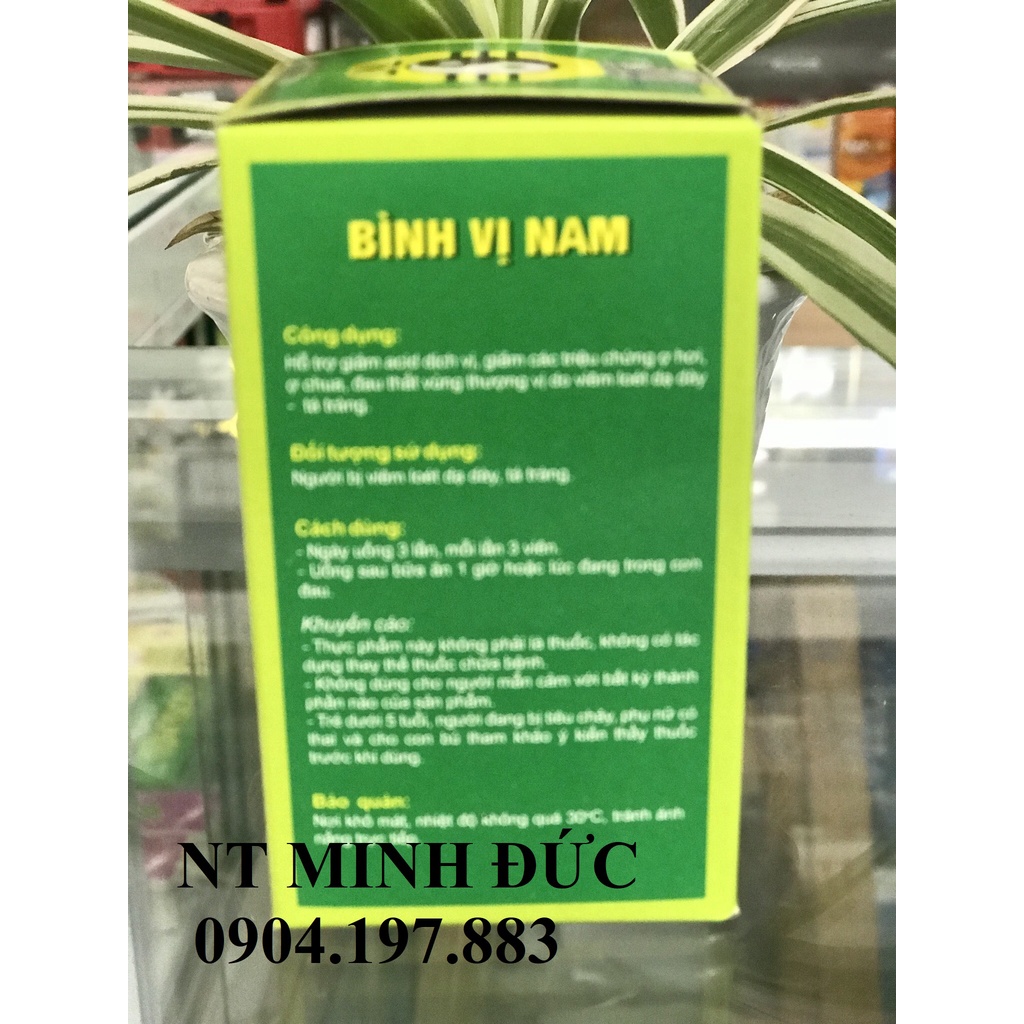 BÌNH VỊ NAM Hộp 100 viên nén - Hỗ trợ giảm acid dịch vị, giảm viêm loét dạ dày tá tràng