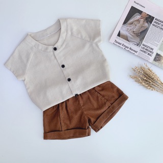 [Xả hàng lẻ size] Bộ đũi vintage bé trai