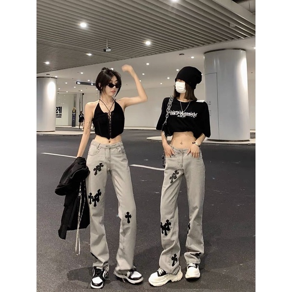 Quần suông chorme heart