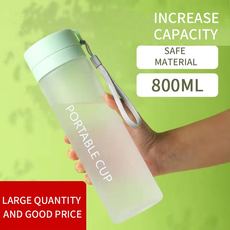 600Ml/800Ml Nước Cốc Nước Thể Thao Cặp Đôi Cốc Nước Nhựa Di Động Bình Đựng Nước Chống Rơi ngoài Trời Dây Nước
