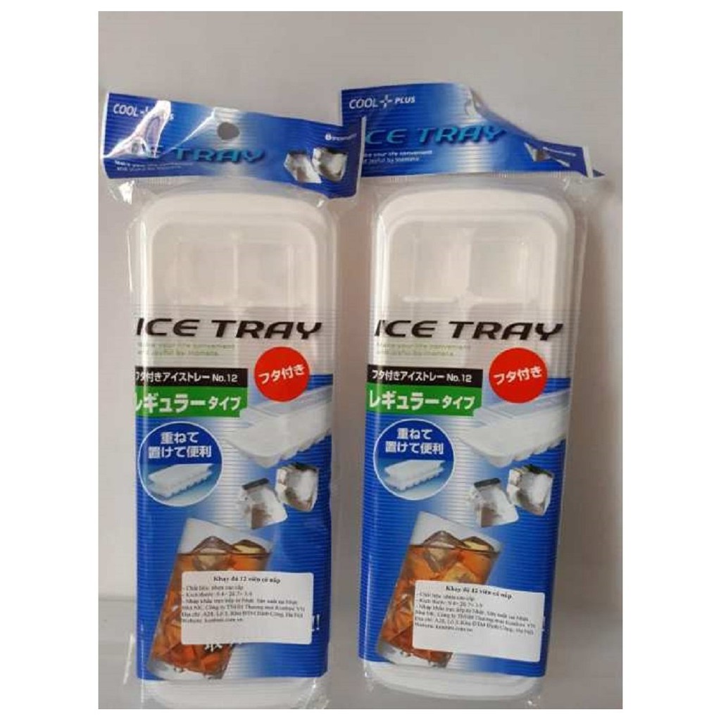 [Hỏa Tốc HN] Khay đá 12 viên có nắp Inomata Nội địa Nhật Bản