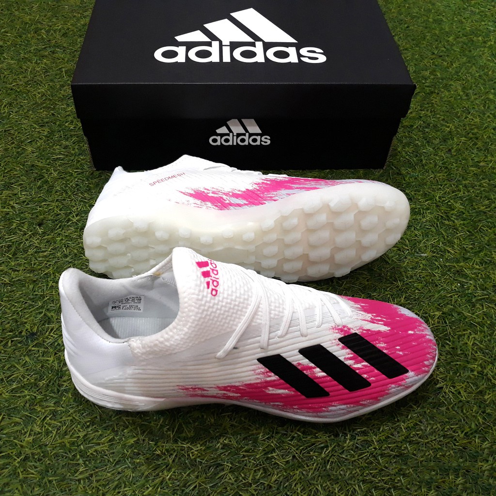 Giày đá bóng sân cỏ nhân tạo giá rẻ cao cấp Adidas X 19.1 Hồng trắng