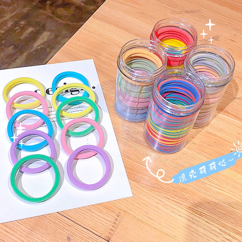 Dây Buộc Tóc Cao Su Co Giãn Nhiều Màu Phong Cách Hàn Quốc Cho Nữ