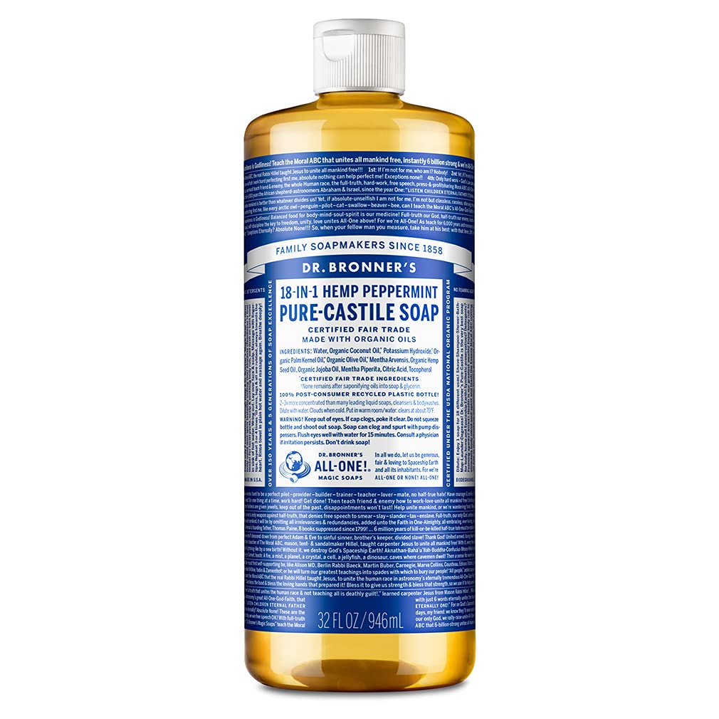 Xà Phòng hữu cơ 18 in 1 Dr Bronner's Sugar Soap 946ml Castile soap 16oz & 32oz