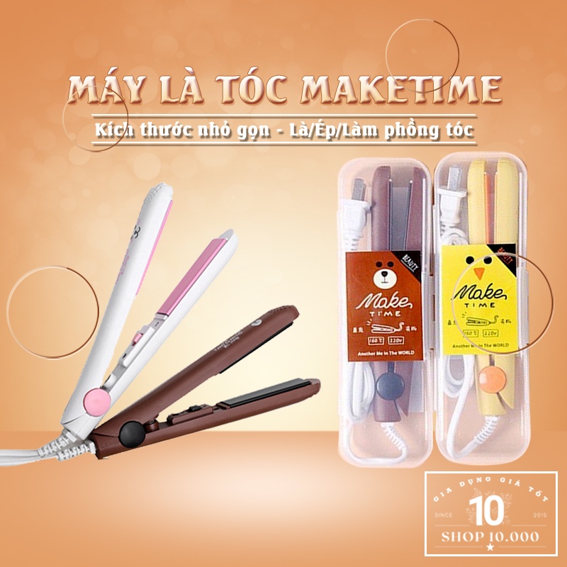 Máy Là Tóc Mini Make Time Hàng Chuẩn Đẹp Tom House - Máy Ép Tóc Mini Uốn Là Tóc Mái Tiện Dụng
