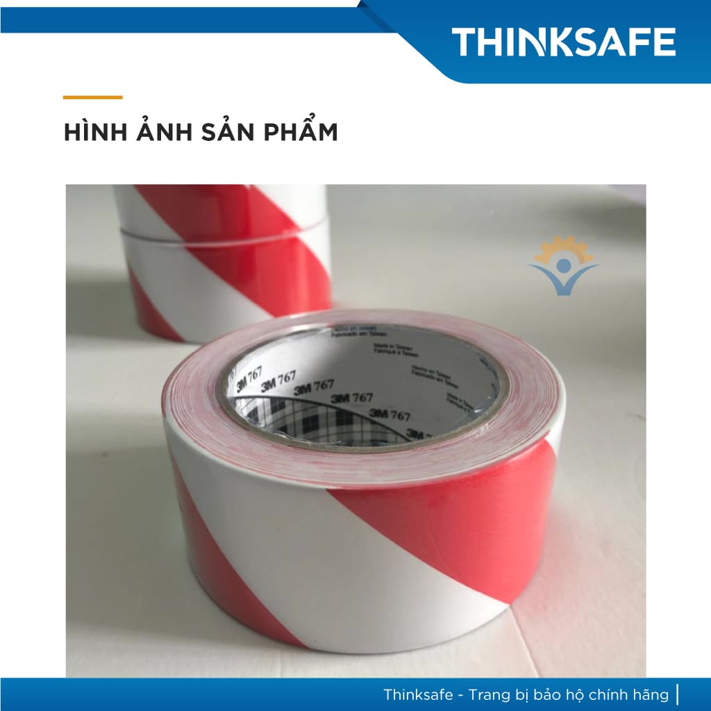 Băng keo dán nền 3M 767 cảnh báo, phân chia nhà xưởng, tủ điện, tường, nền nhà, tháo không để lại keo - THINKSAFE