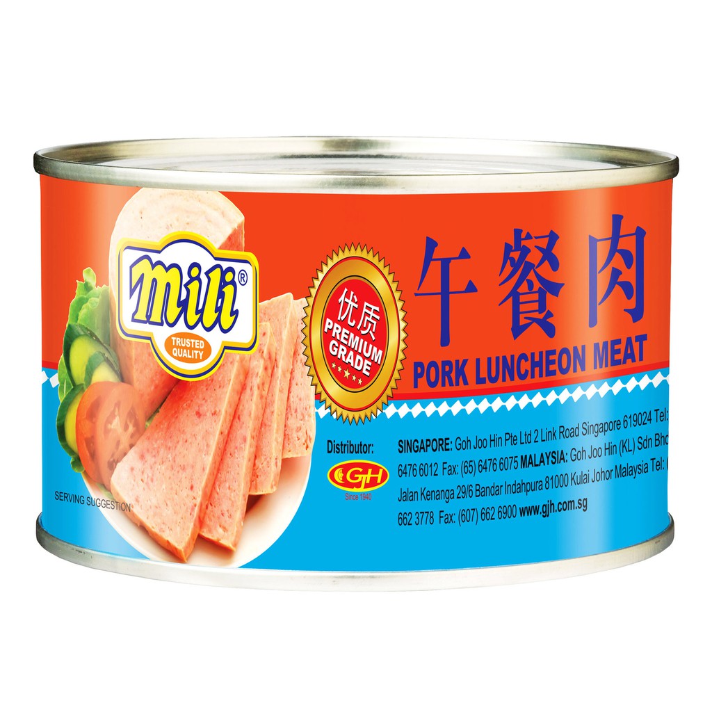 Pate thịt heo hiệu Mili Pork Luncheon Meat 397g