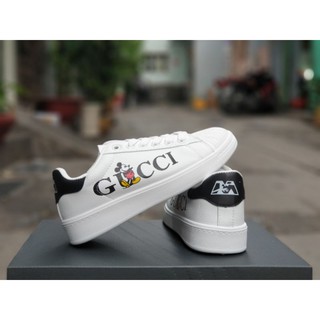 (FreeShip+Full box) Giày Bata Gci Mickey trắng đen
