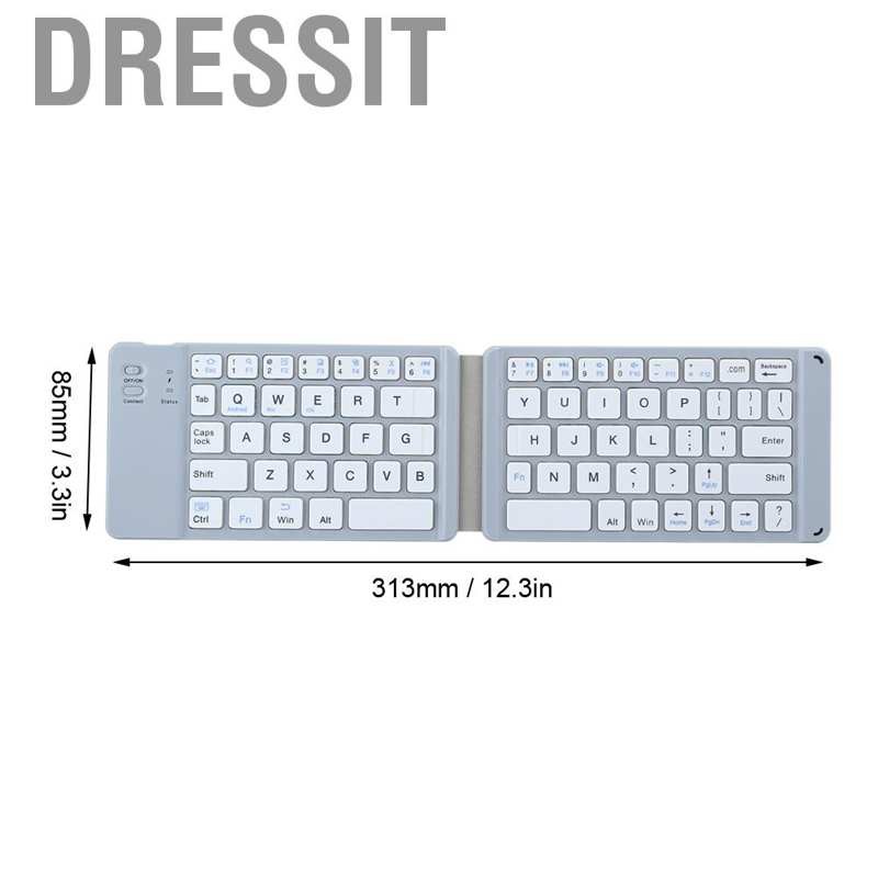 Dressit Foldable Bluetooth3.0 Keyboard  Folding Portable Ultra Thin Wireless Rechargeable for IOS / Android Windows Phone Laptop Computer
