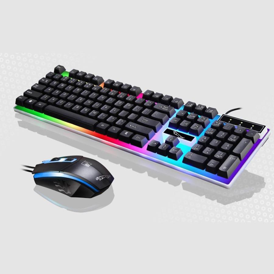 Bộ Bàn Phím Giả Cơ Gaming Chuột Chơi Game Đèn Led RGB Cho Máy Tính Để Bàn Văn Phòng PC Laptop