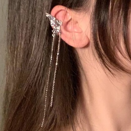 Bông Tai Dạng Kẹp Hình Cánh Bướm Không Cần Lỗ Thời Trang Cao Cấp