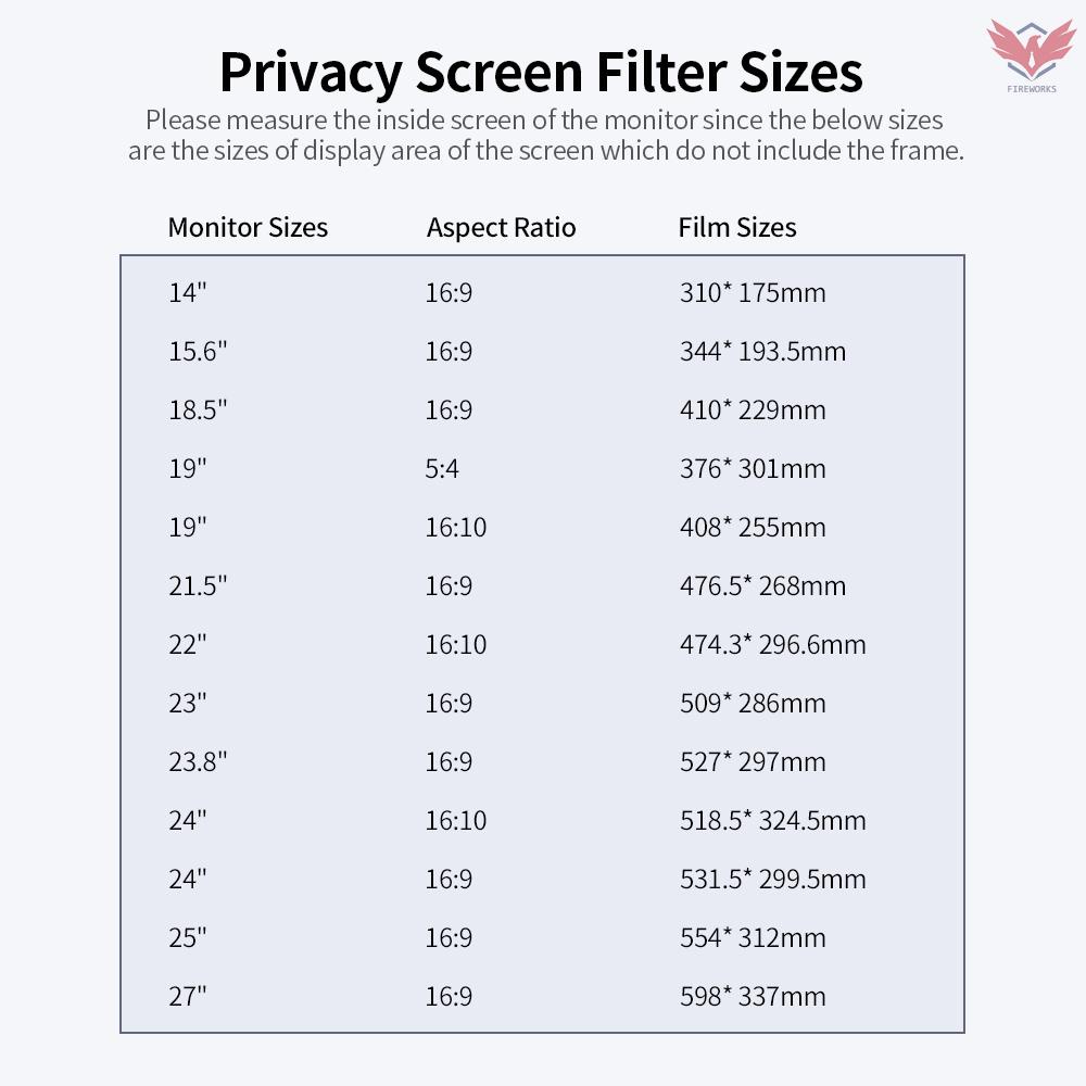 Màng Lọc Chống Tia Uv 30 Vô Hình Bảo Vệ Riêng Tư Cho Màn Hình 24 '' Với 16: 10 Aspect