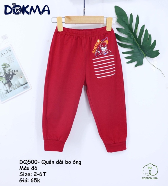 Quần dài mỏng Dokma cho bé trai/gái 2-6 tuổi