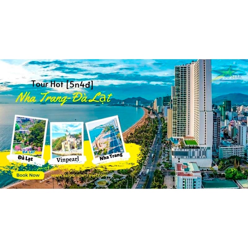 Tour DU LỊCH NHA TRANG-ĐÀ LẠT 5N4Đ - SỰ KẾT HỢP GIỮ RỪNG VÀ BIỂN - LƯU TRÚ KHÁCH SẠN CAO CẤP - BUFFET