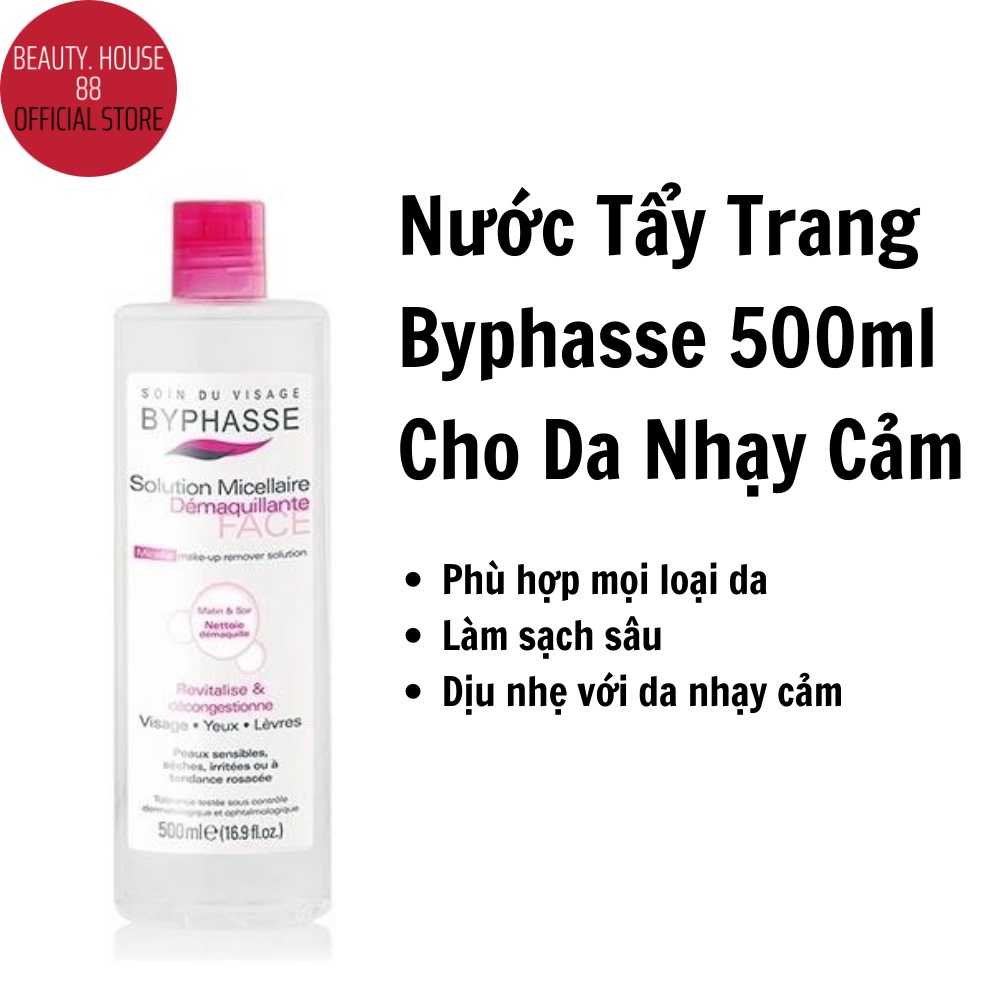 Nước tẩy trang BYPHASSE Solution Micellaire Face 500ml chính hãng