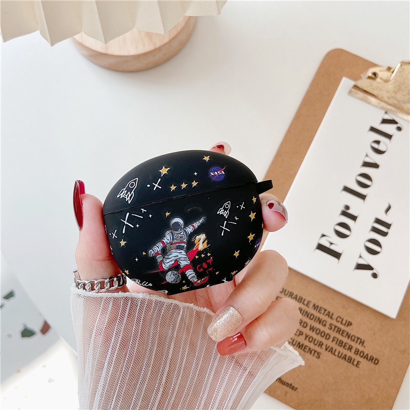 Sẵn Sàng! Vỏ Bảo Vệ Hộp Sạc Tai Nghe OPPO Enco Air 2 Mềm Hình Phi Hành Gia Nasa