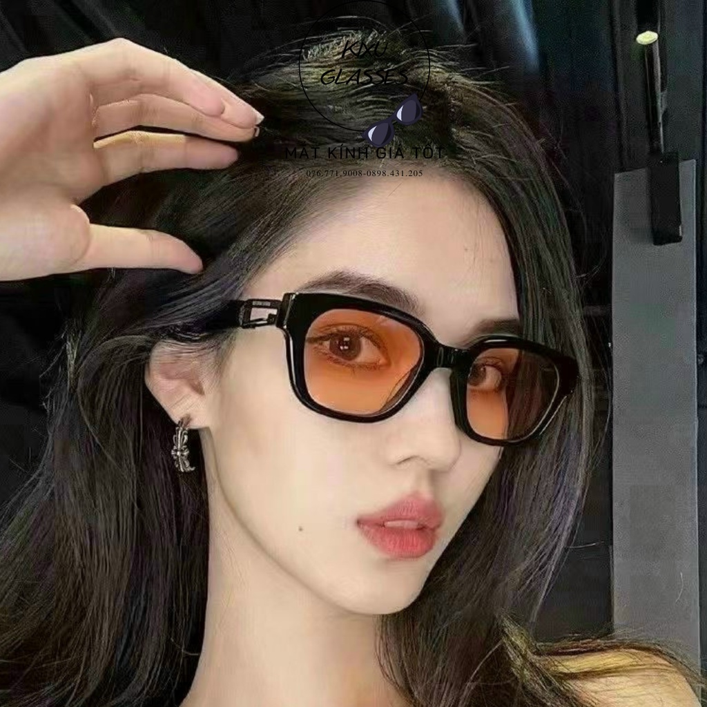 Kính mát Nam nữ, kính râm GM Unisex dáng vuông thời tran Chống nắng chống bụi Bảo Vệ Mắt Chống tia UV400  Kixu.Glasses