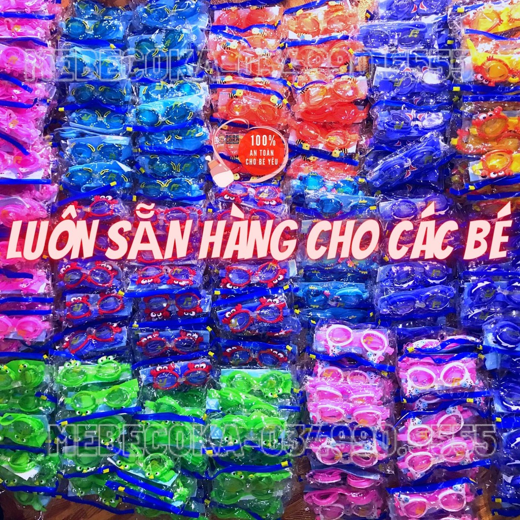 Kính bơi trẻ em cao cấp chống lóa, chống tia UV cho bé trai bé gái từ 2 đến 10 tuổi siêu dễ thương