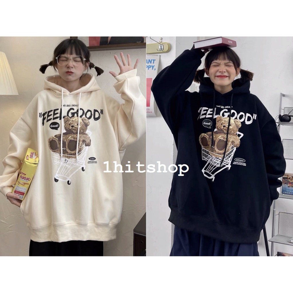 Áo Hoodie GẤU GOOD Ulzzang Unisex 1hitshop (KIỂU: KHÔNG CÓ TÚI)