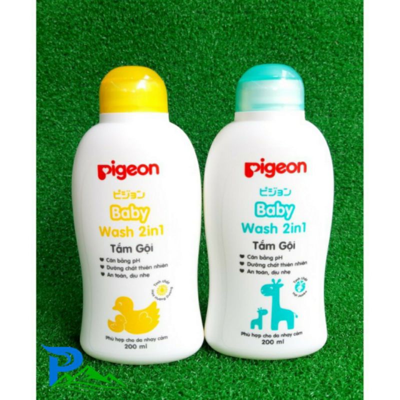 Sữa tắm gội toàn thân em bé Pigeon 200Ml chiết xuất Jojoba,ăn toàn, dịu nhẹ