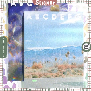Set 6 Tấm Hình Dán Sticker Alphabet Or Number Dreams Dán Sổ Trang Trí Bullet Journal, Trang Trí Sổ Tay - Tiệm Ngựa Gỗ