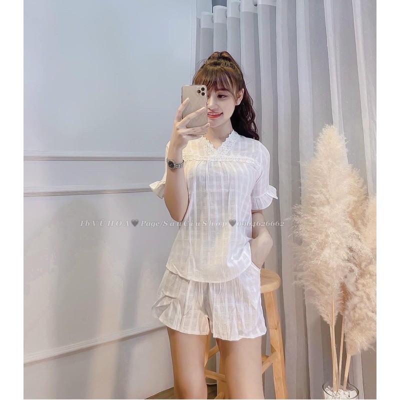 Bộ đũi Cộc Viền Bèo Pha Ren