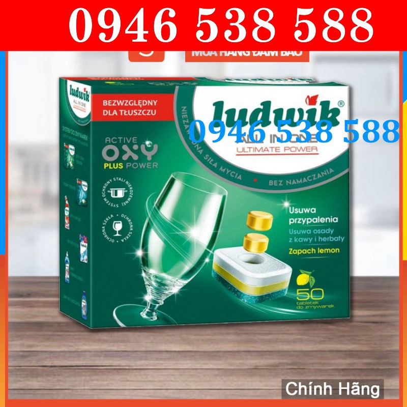 Viên rửa bát Ludwik 50 viên (km 100 gam muối)