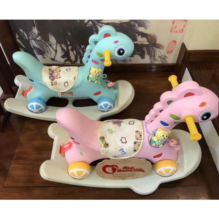 ngựa bập bênh cho bé，2 In 1 Vừa Bập Bênh Vừa Ủn Chân Cho Bé ( Có nhạc )