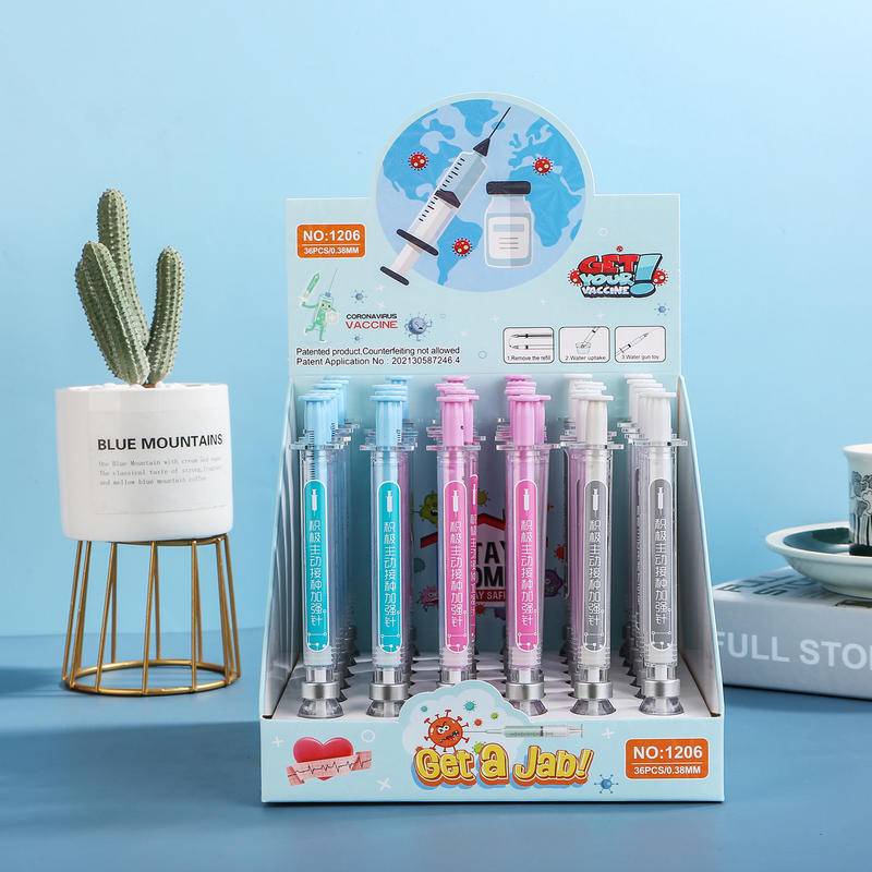 1 Bút Mực Gel Hình Kim Tiêm 0.38mm