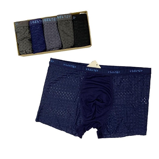 🩲Hộp 5 Quần Lót Đùi Nam Thông Hơi Xuất Nhật Cao Cấp