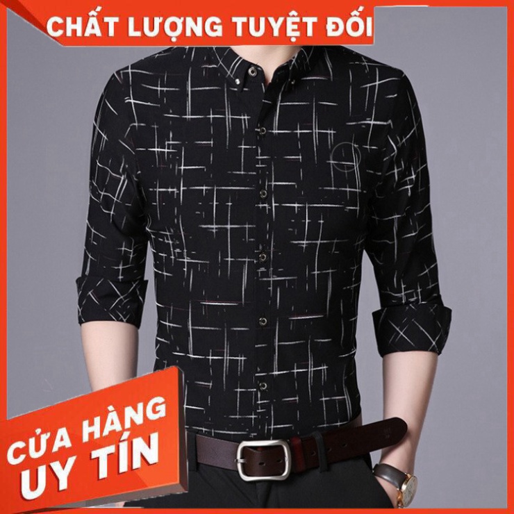 (CAO CẤP) Áo Sơ Mi Nam Kẻ Sọc cao cấp - Vải 3D Đẹp Thoáng Mát SM000016 - Hàng nhập khẩu
