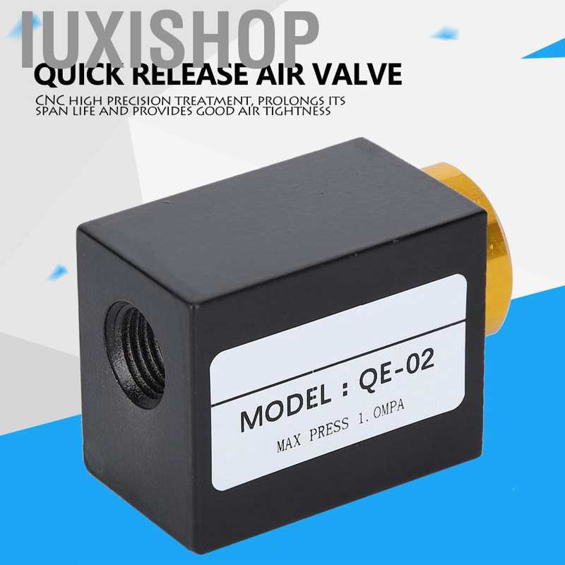 Iuxishop Pneumatic G1/4&quot; Inlet Port Air Quick Exhaust Valve Aluminum QE-02