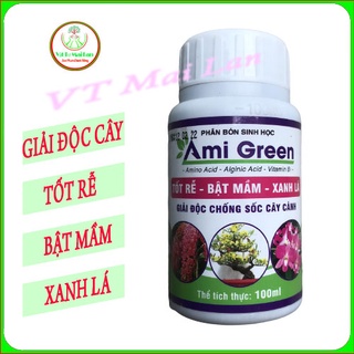 Ami green, kích rễ, giải độc cho cây, phân bón lá sinh học, tốt rễ, mập mầm, xanh lá