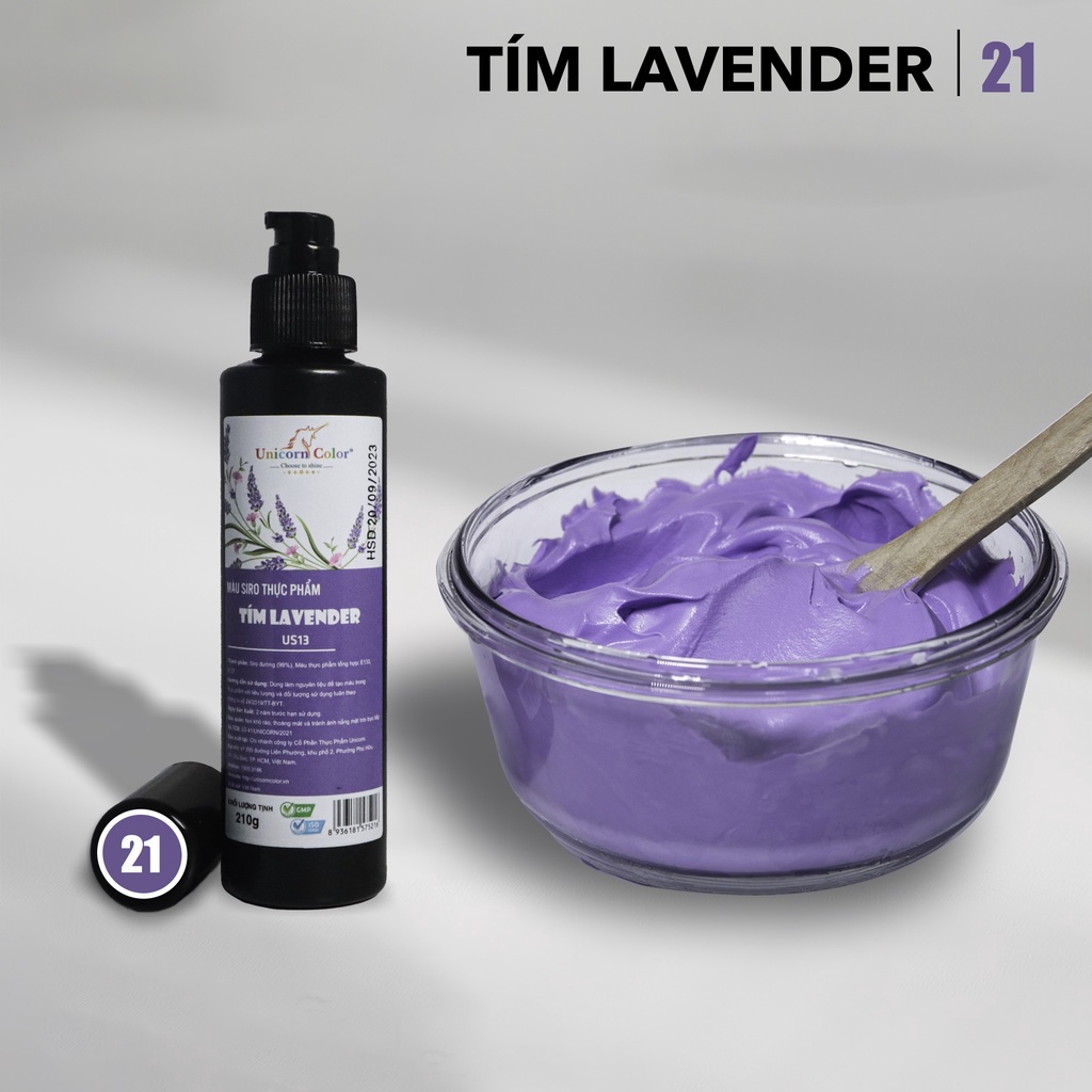 Màu Thực Phẩm Tím Lavender UNICORN Không Đắng 210gr A21