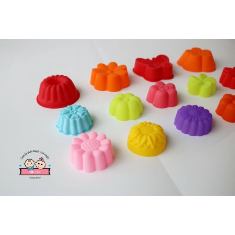 [MẸ LẠC] Khuôn silicone nhỏ xinh làm bánh muffin, bông lan cho bé ăn dặm