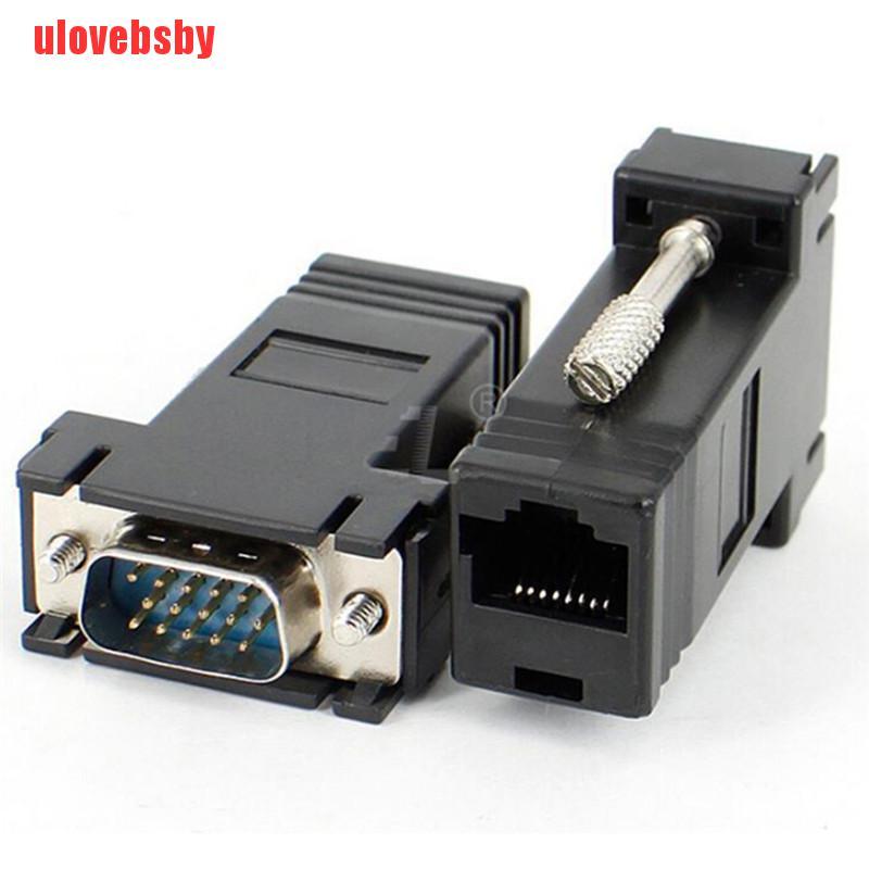 Đầu Chuyển Đổi Vga Rgb Hdbd Sang Lan Cat5 Cat6 Rj45