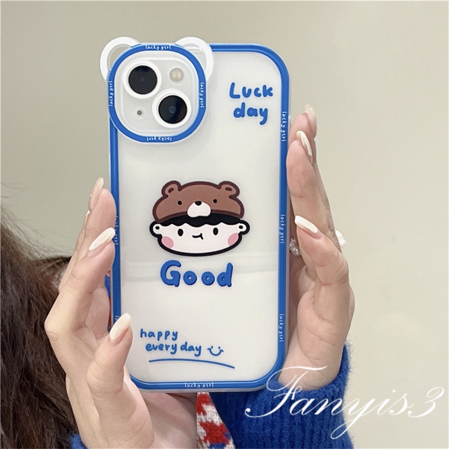 Ốp Điện Thoại Mềm Trong Suốt Hình Tai Mèo May Mắn Cho iPhone 14 13 12 11 Pro Max X XR Xs Max 8 7 6 6s + SE 2020