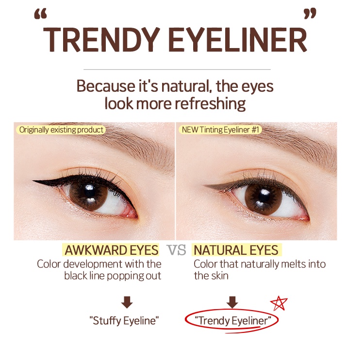 [Hàng mới về] Set 2 bút kẻ mắt 0.5g tiện dụng chất lượng cao