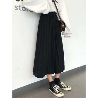 Chân váy xếp ly dáng dài - chân váy midi dài qua gối siêu rẻ