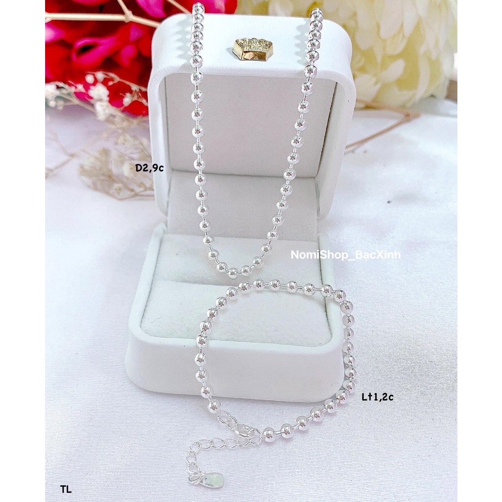 Dây chuyền lắc tay cho bé siêu xinh 2 kiểu bi hot hit thời trang cho bé yêu Mainomi Shop Bạc Xinh