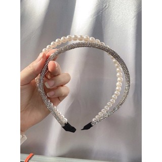 bờm tóc đính ngọc phong cách hàn quốc