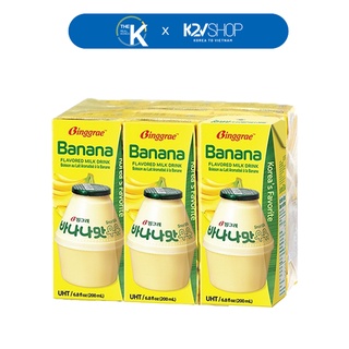 Lốc 6 Hộp Sữa Vị Chuối Nguyên Chất Binggrae Hàn Quốc - 1 Hộp 200ml - K2V Shop